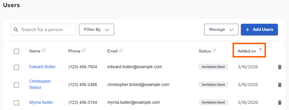 Amplify Manage Users Filter By Added On.png